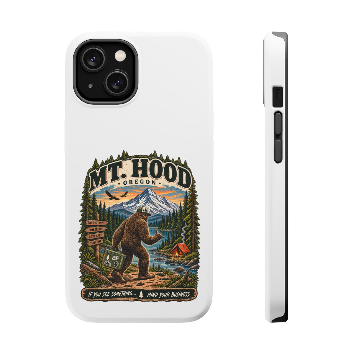 Mt. Hood Oregon Sasquatch Phone Case — Magnetic Impact-Resistant