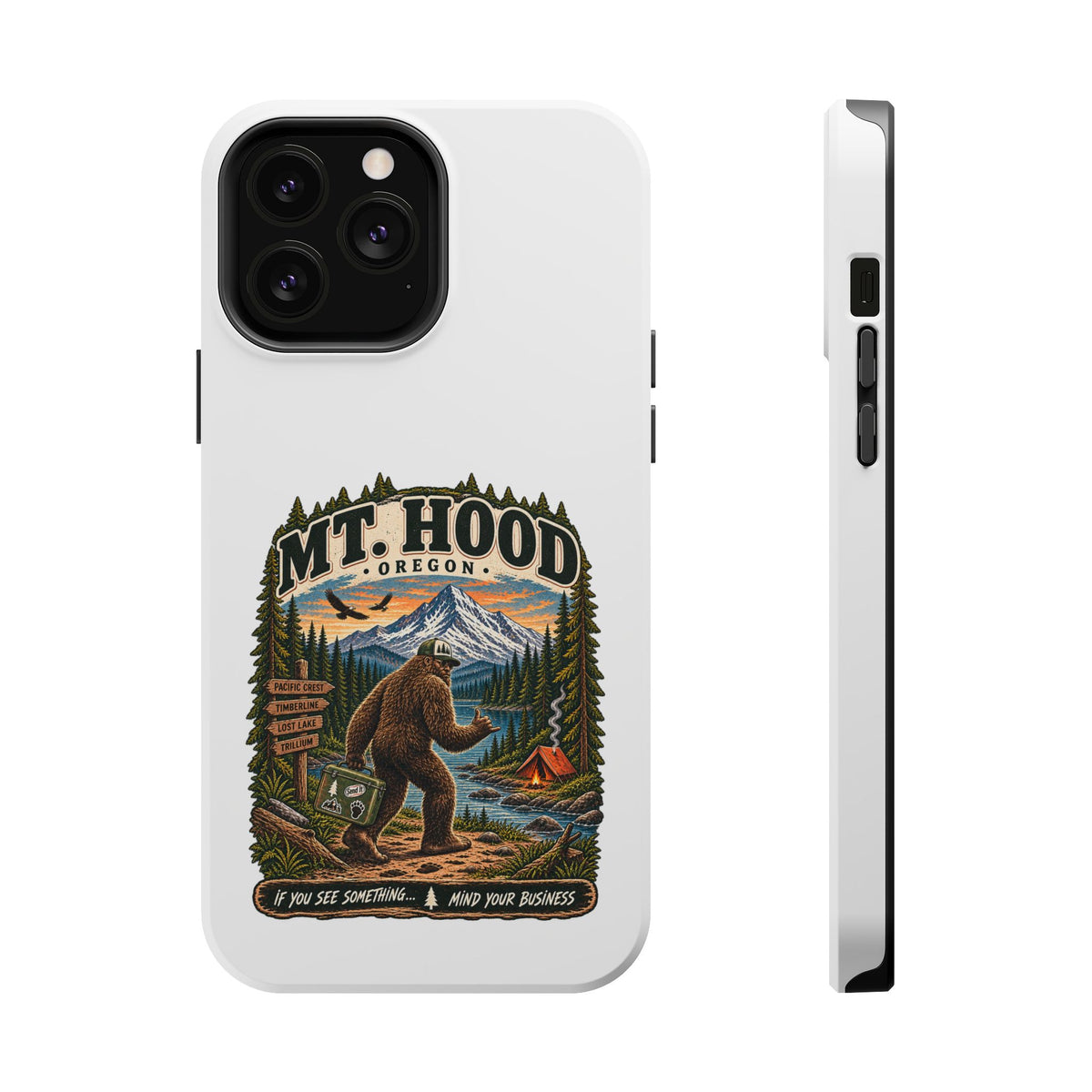 Mt. Hood Oregon Sasquatch Phone Case — Magnetic Impact-Resistant