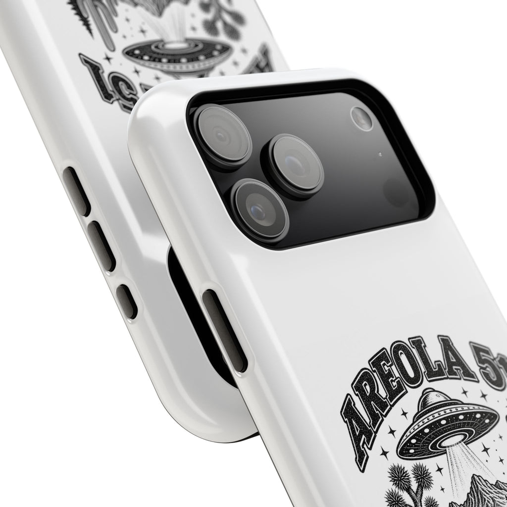 Areola 51 Magnetic Impact-Resistant Phone Case — Retro UFO Roswell Design