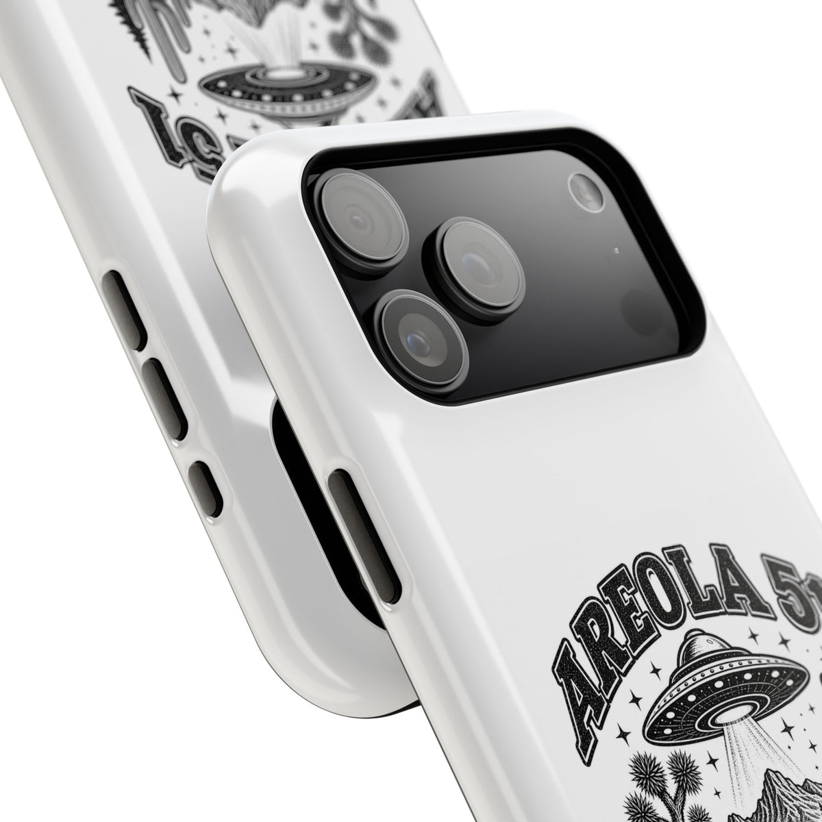 Areola 51 Magnetic Impact-Resistant Phone Case — Retro UFO Roswell Design