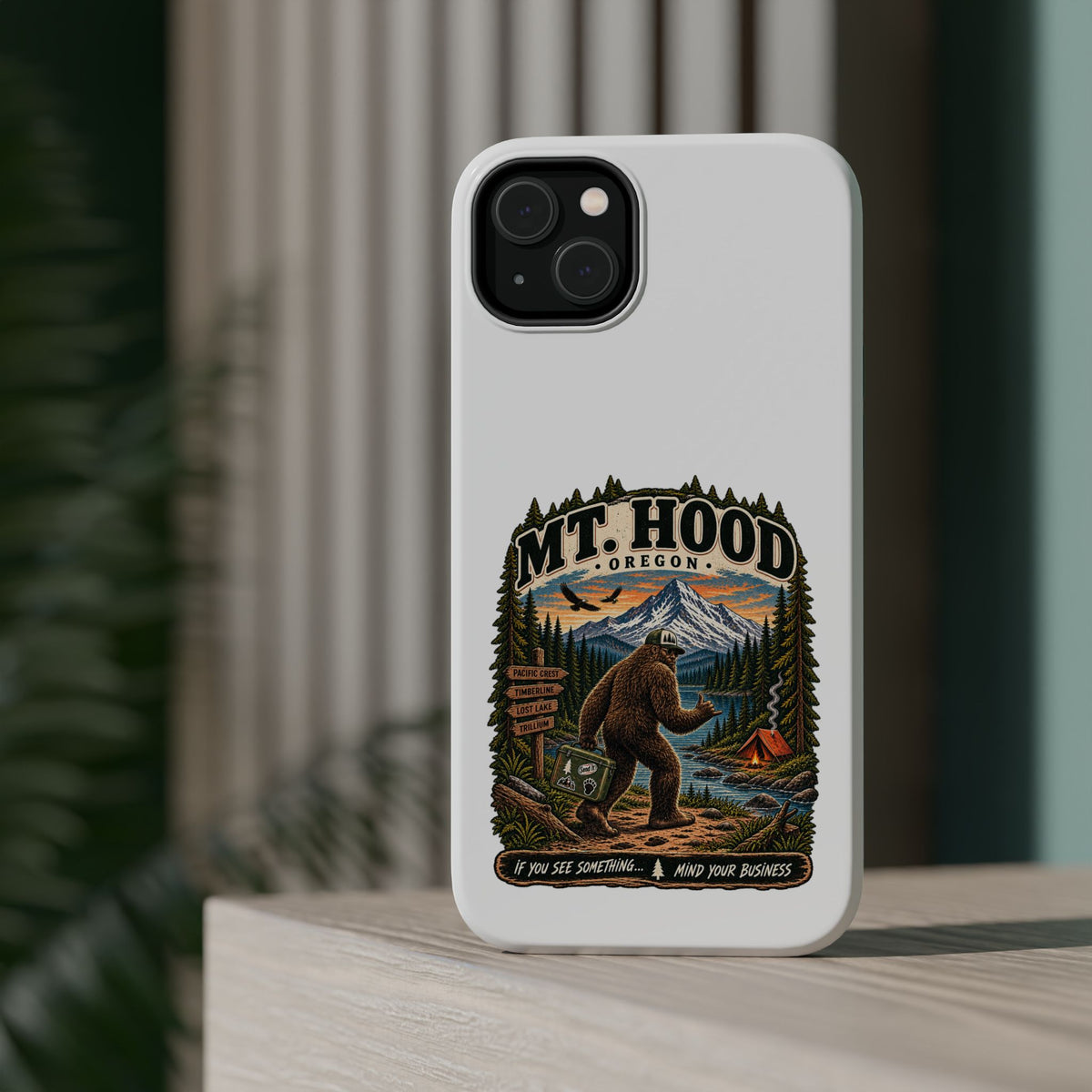 Mt. Hood Oregon Sasquatch Phone Case — Magnetic Impact-Resistant