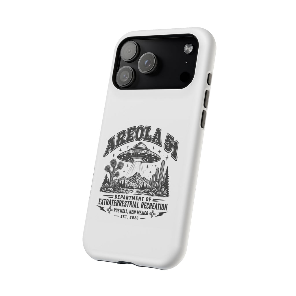 Areola 51 Magnetic Impact-Resistant Phone Case — Retro UFO Roswell Design