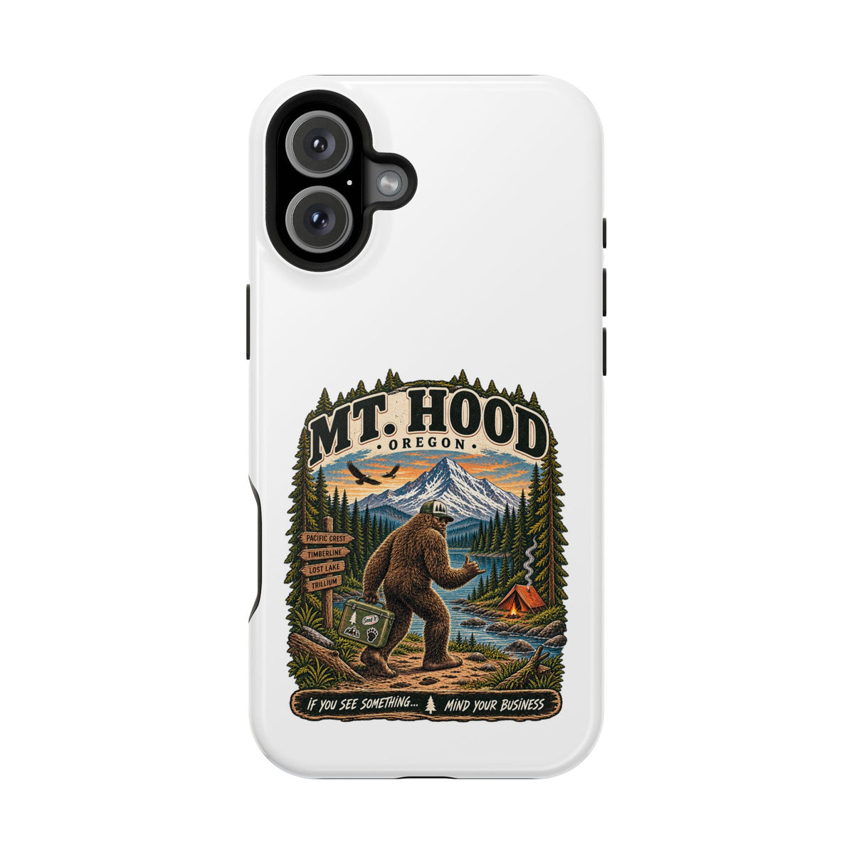 Mt. Hood Oregon Sasquatch Phone Case — Magnetic Impact-Resistant