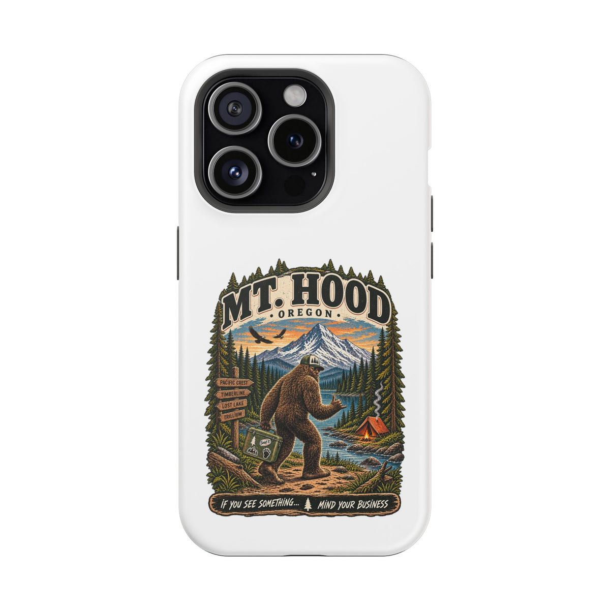Mt. Hood Oregon Sasquatch Phone Case — Magnetic Impact-Resistant