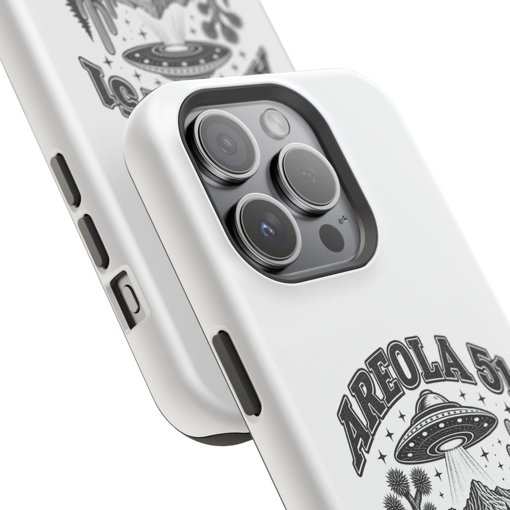 Areola 51 Magnetic Impact-Resistant Phone Case — Retro UFO Roswell Design