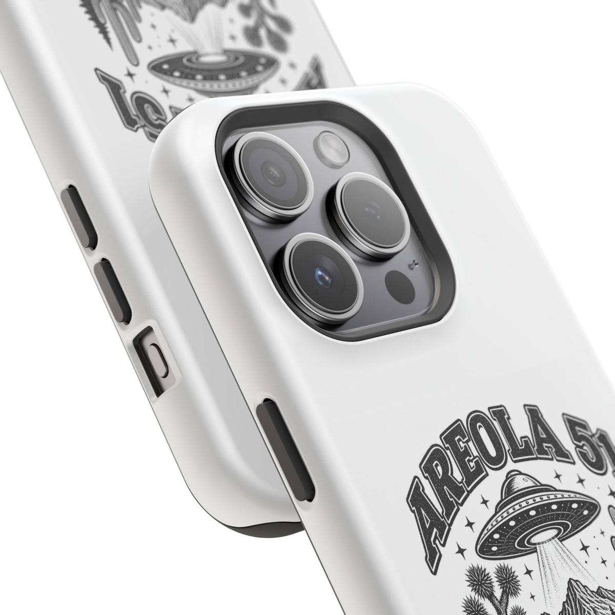 Areola 51 Magnetic Impact-Resistant Phone Case — Retro UFO Roswell Design