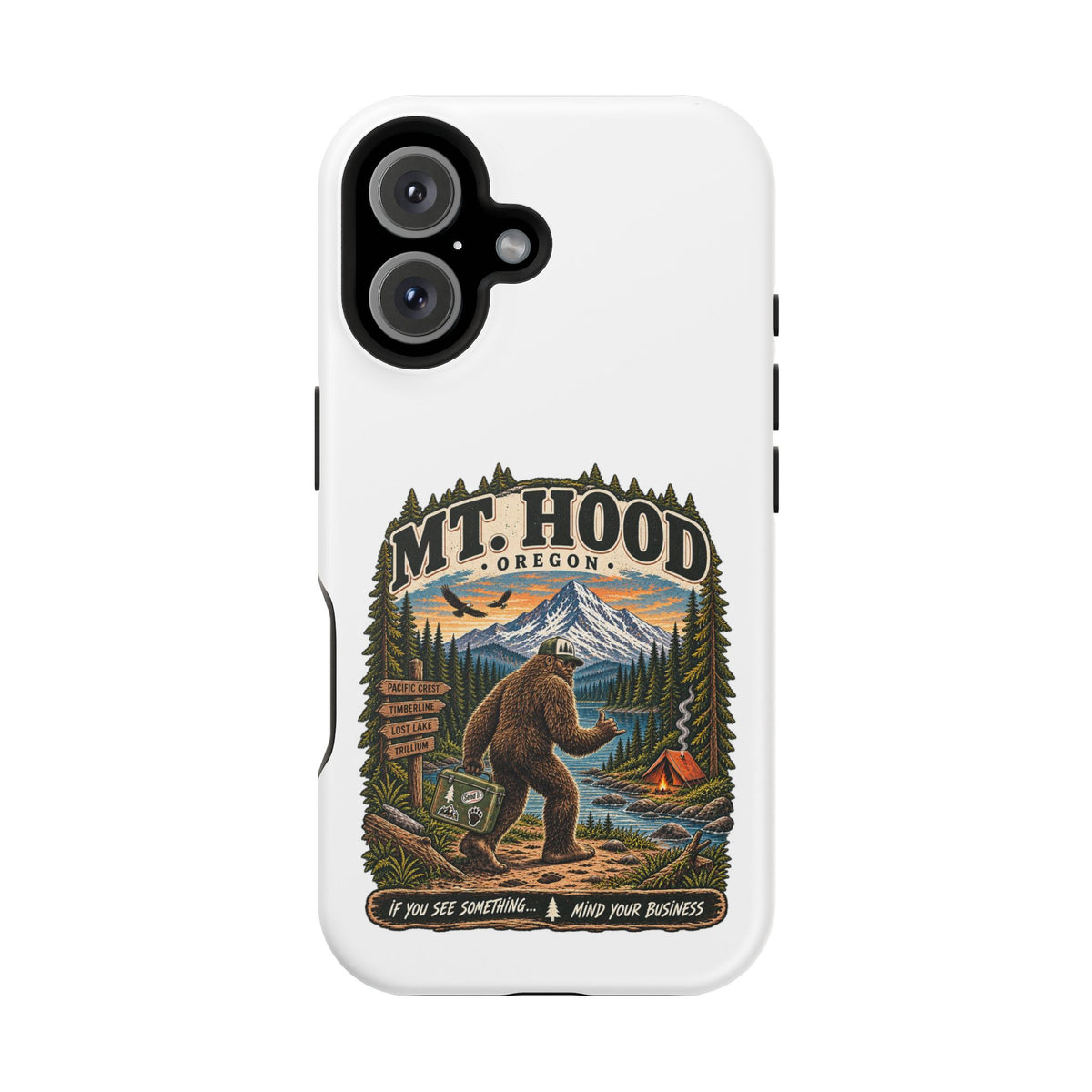 Mt. Hood Oregon Sasquatch Phone Case — Magnetic Impact-Resistant