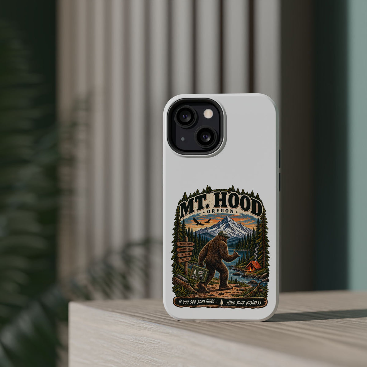 Mt. Hood Oregon Sasquatch Phone Case — Magnetic Impact-Resistant